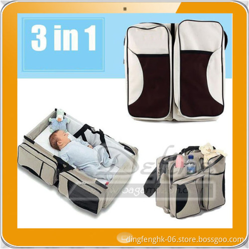 3 in 1 MultiPurpose baby diaper bag bed